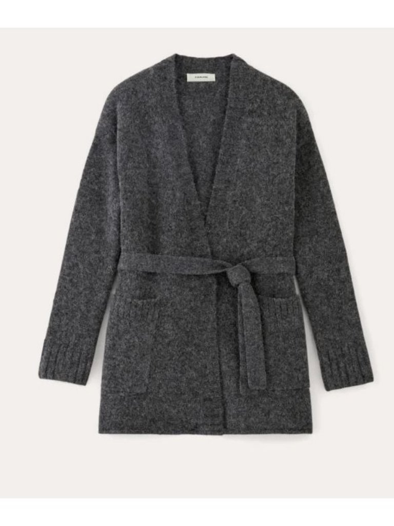 Everlane The Robe Cardigan In Alpaca Dark Gray Size Xs Nwt*